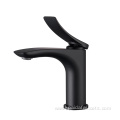 Tall Black Handle Chrome Bathroom Faucet